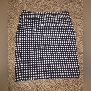 Cato Navy Gingham Pencil Skirt Size 16
